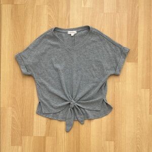 Gray Knotted Kids Tee